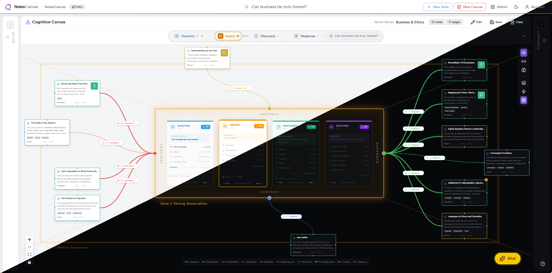 NotesCanvas - Notes Canvas for Deep Thinking and Sense-Making